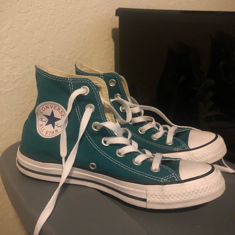 Custom Teal Converse Chuck Taylors